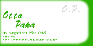 otto papa business card